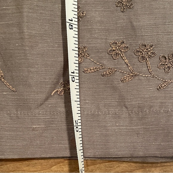 VTG Gap Women’s Neutral Gray Floral Embroidered Linen & Silk Skirt Medium - Picture 6 of 8